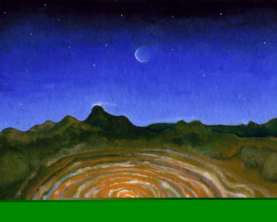 Isha Black 2001 The crescent moon waits as the earth mummers and the tribes gather